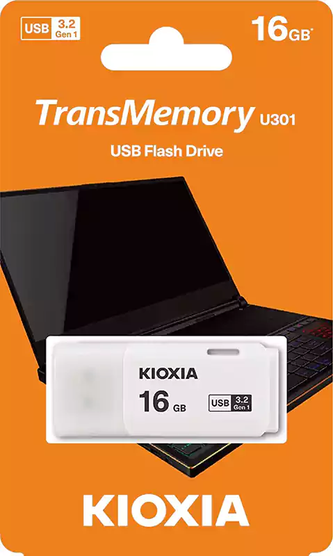 Flash Memory Kioxia U301, 128 GB, USB 3.2, White, LU301W128GG4