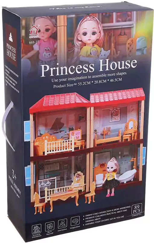 Princess House Shaped Building Set 668-27  - 113 Pieces
