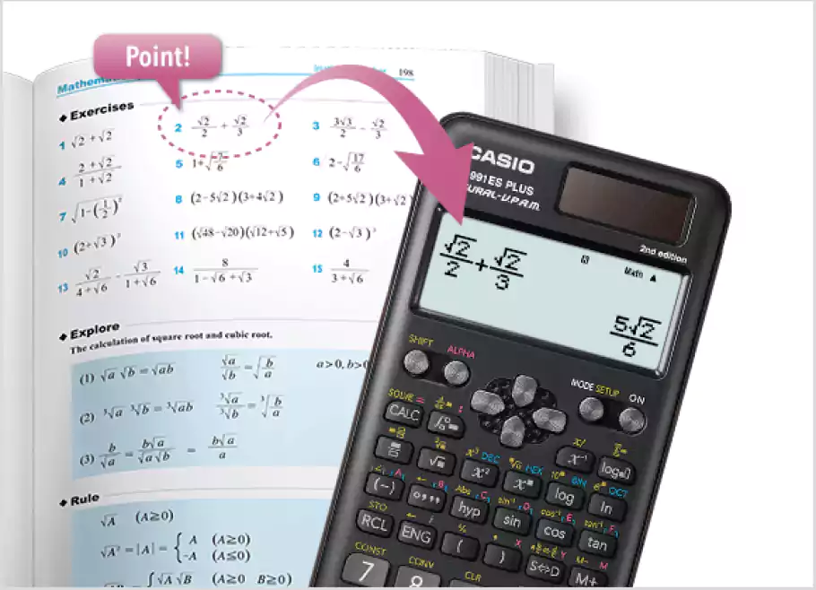 Casio Scientific Calculator, 417 Functions, Black, fx-991ES PLUS-2