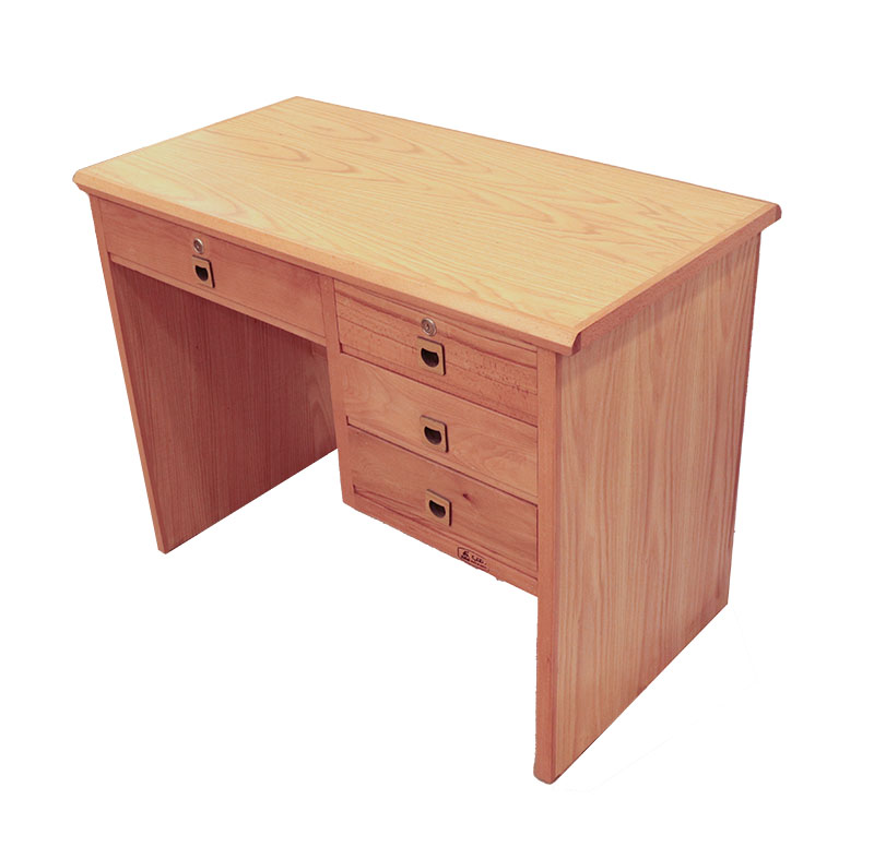 Wooden desk in a modern modern style, suitable for work and home offices, beech wood - beige
