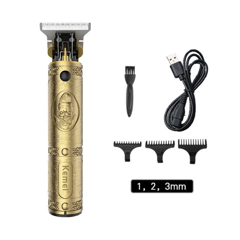 Kemei Electric Hair Clipper for men, for dry use, Gold, KM-700B