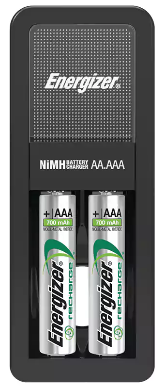 Energizer Charger with 2 AAA Rechargable Batteries, 700 mah
