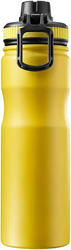 tank Water bottle, stainless steel , 650 ml, snap cap, yellow