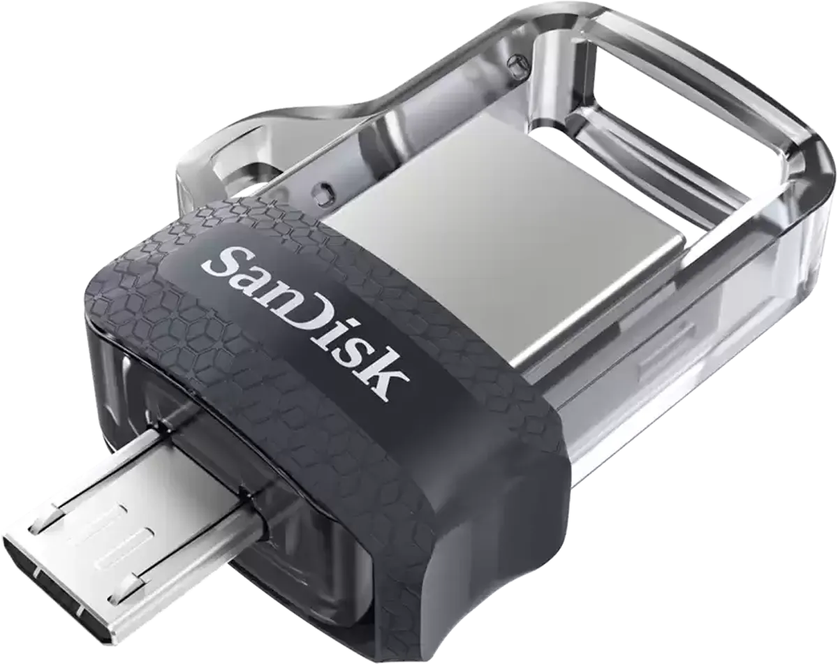 فلاش ميموري سانديسك Ultra Dual، بسعة 256 جيجابايت، USB 3.0، فضي، SDDD3-256G-G46