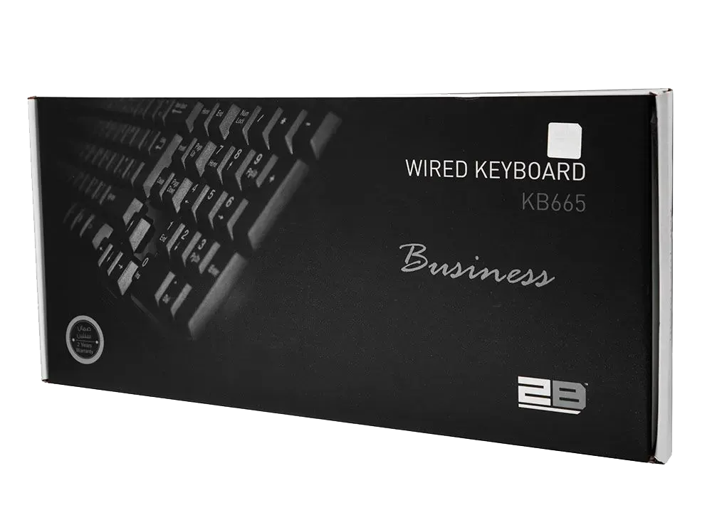 2B Multimedia Keyboard, Wired, Black, KB665