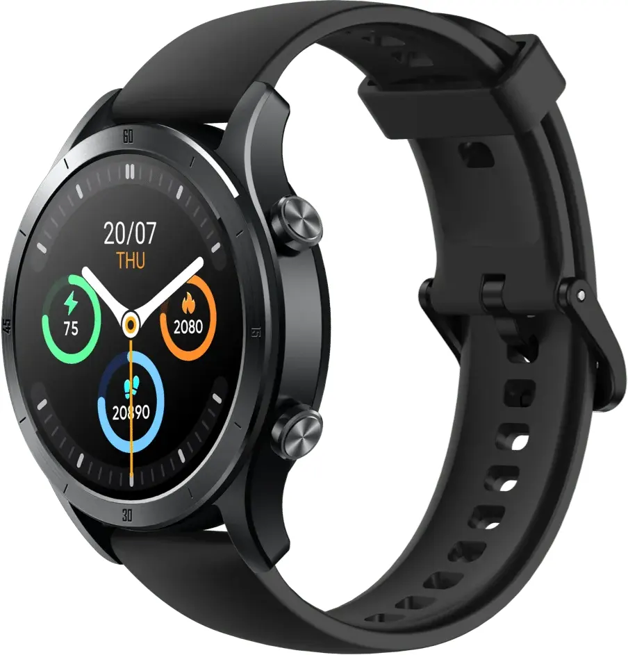 Realme Tech Life Smart Watch 1.32 Inch Touch Screen, Silicone Strap, Water Resistant, Black, R100