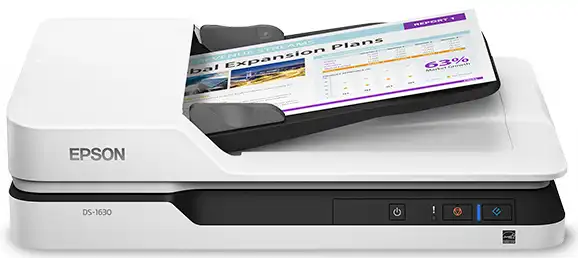 Epson Document and Photo Scanner, Flatbed, White, DS-1630