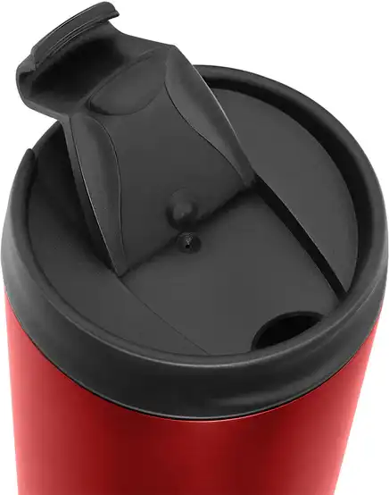 Tank Thermal Mug, Stainless Steel Flip Cap, 450 ml, Red