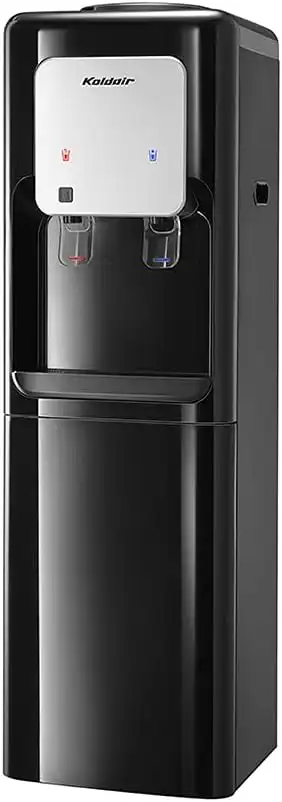 Koldair Water Dispenser, 2 Taps (Cold + Hot), Top Loading, Closed Cabinet, Black, KWDB3-1
