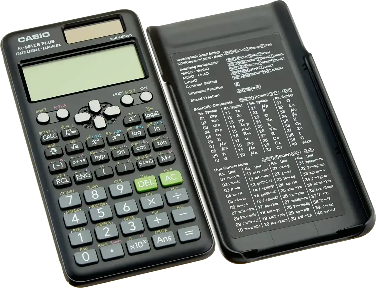Casio Scientific Calculator, 417 Functions, Black, fx-991ES PLUS-2