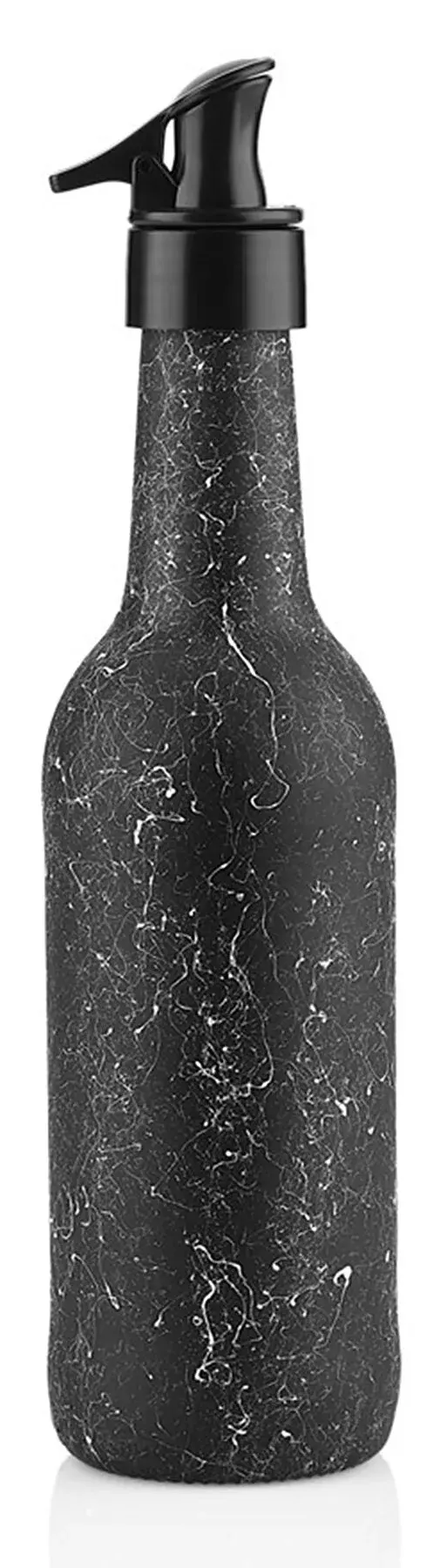 Granite Marble oil and vinegar bottle, 750 ml, black and white