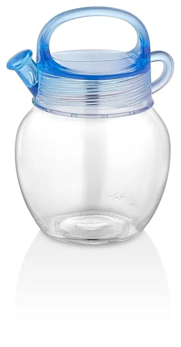 Singapore transparent glass jar, 210 ml, colors, 1225