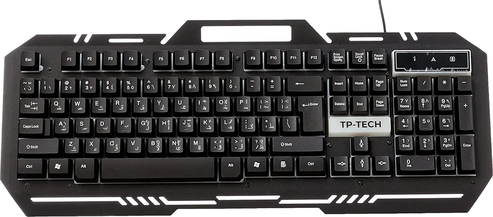 مجموعة ماوس ولوحة مفاتيح سلكية للألعاب تي بي تيك، واجهة USB، أسود، TP5000