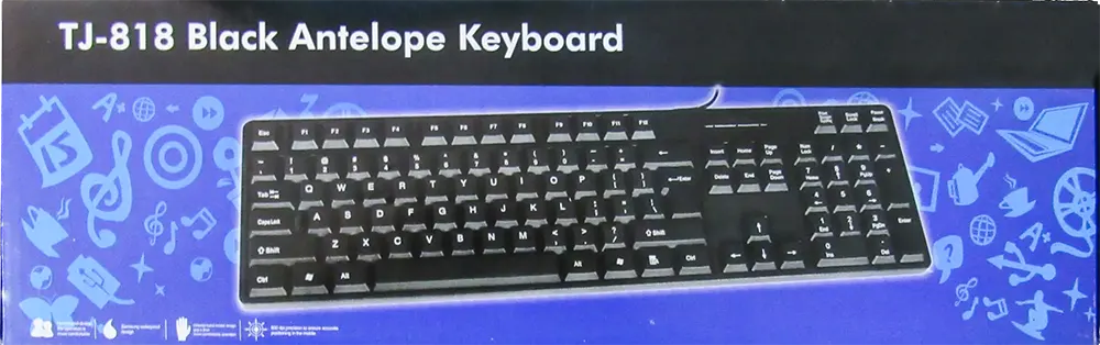 Wired Keyboard Antelope USB, 103 Keys, Black,TJ-818