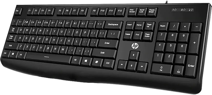 Wired Keyboard HP, USB Interface, Black, K200