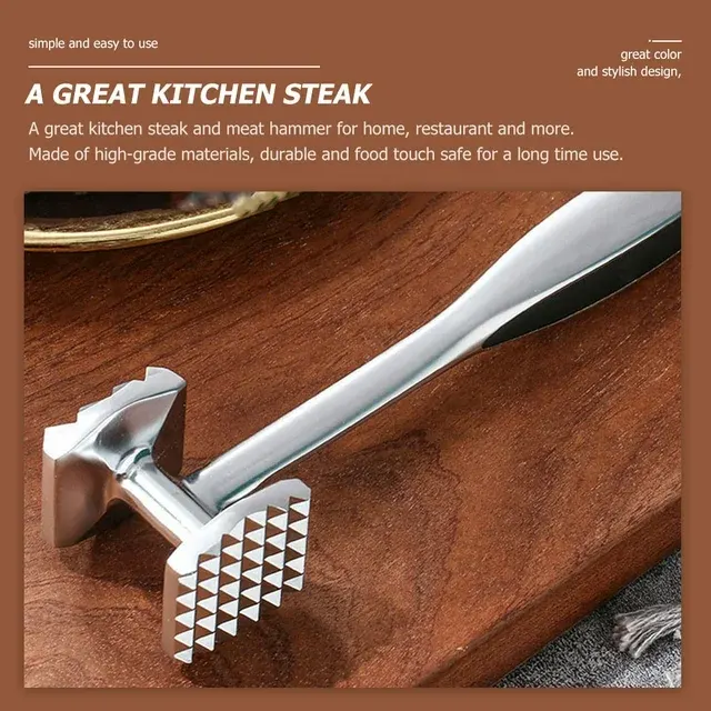 Double-sided stainless steel meat hammer
