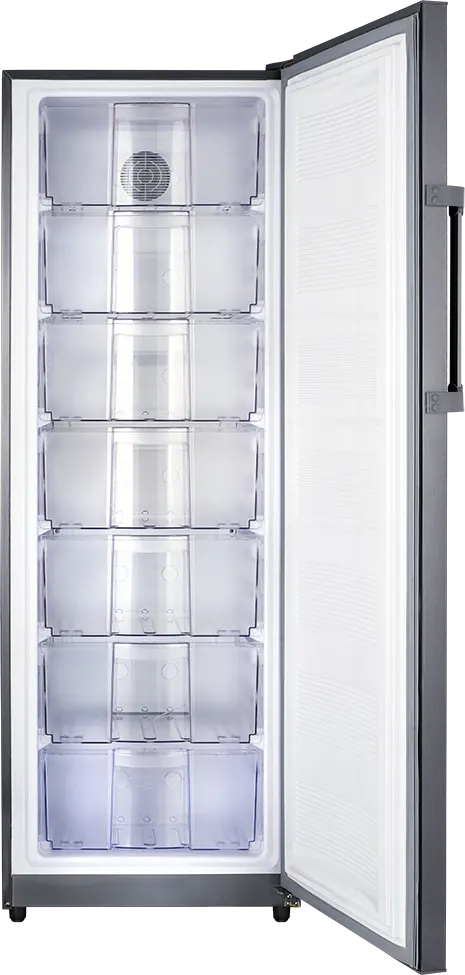 Electrostar Magista upright deep freezer, no frost, 7 drawers, digital display, silver, LD285NMJD7