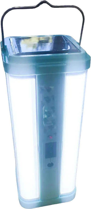 HG Due Rechargeable Portable LED Flashlight, 4 Bulbs, Solar Charging, Multiple Colors, HG-1664