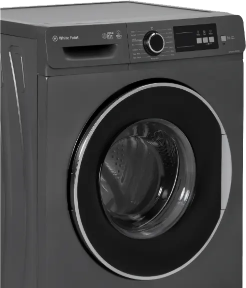 Full Automatic Washing Machine White Point , Front Loading, 8 Kg, 1000 Rpm, Digital Display, Inverter, Steam, Graphite Black, WPW81015DSWB
