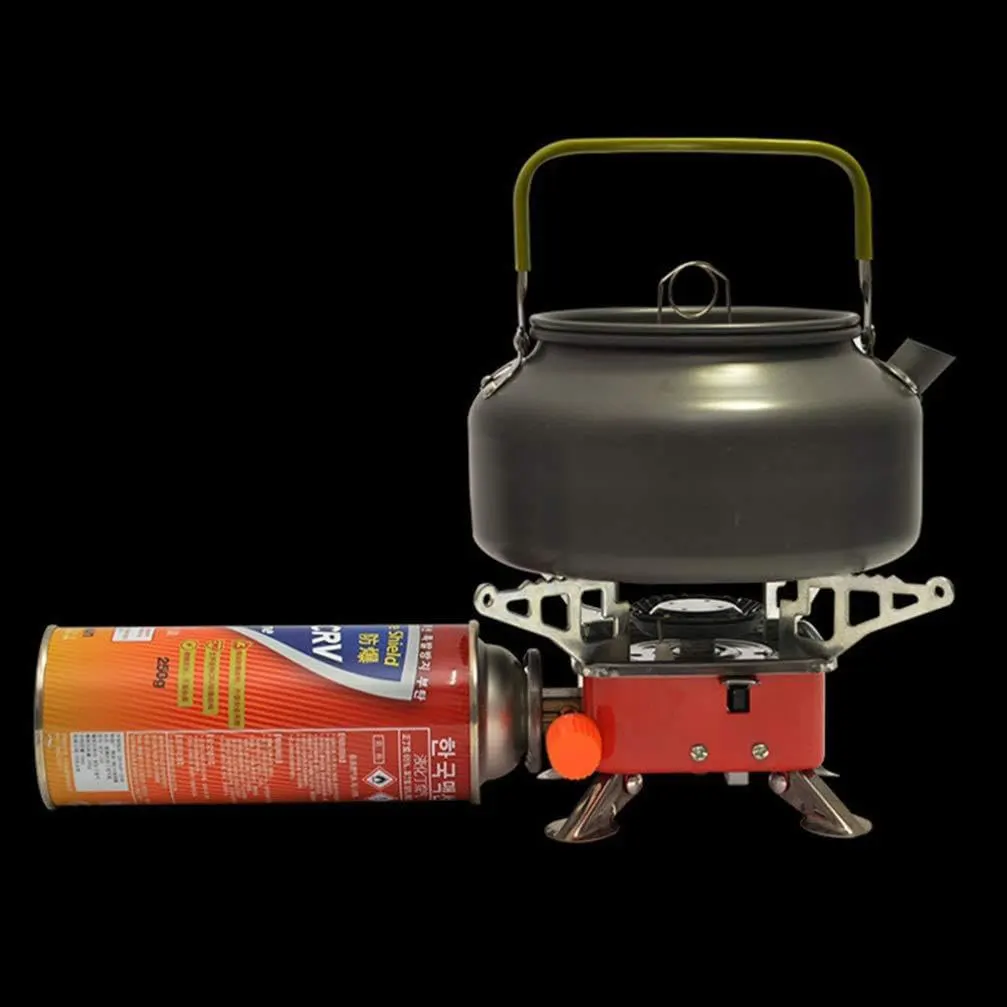 Small portable foldable gas stove, red