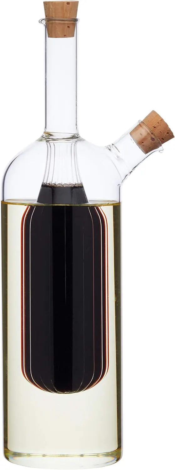 Oil and vinegar bottle 2*1, clear glass