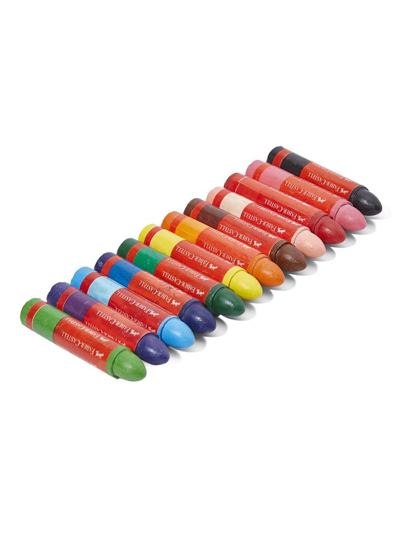 Faber-Castell Mini Crayons, 12 Colors, Assorted Colors 120042