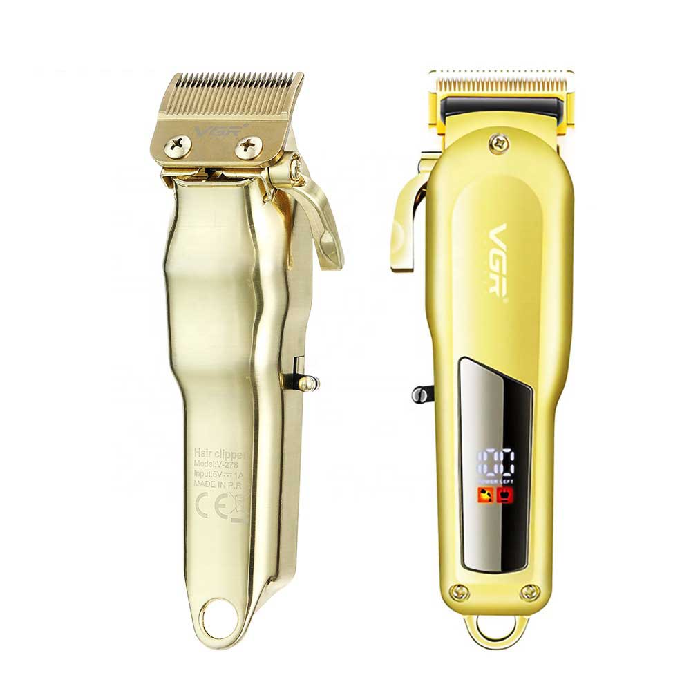 VGR Electric Hair Clipper for men, for dry use, Gold, V-278