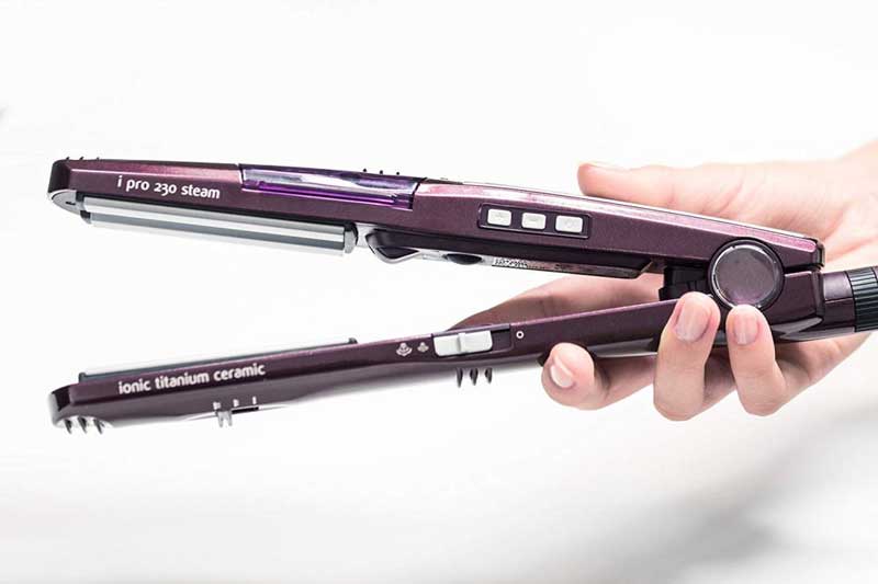 BaByliss Steam Hair Straightener, for wet & dry Use, 150 - 170℃, Purple, ST395E