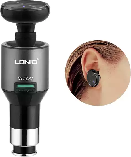 Ldnio wireless headphone and mini fast car charger, usb, Black CM20