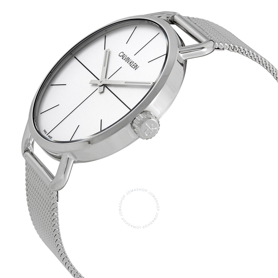 Calvin Klein Women's Round Shape Analog Wrist Watch, Silver, K7B21126